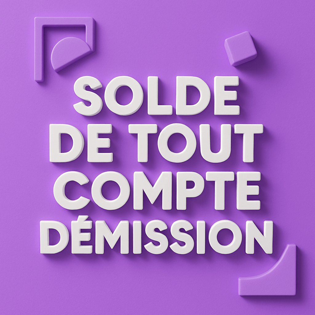 Solde de tout compte en cas de démission : ce qu’il faut savoir